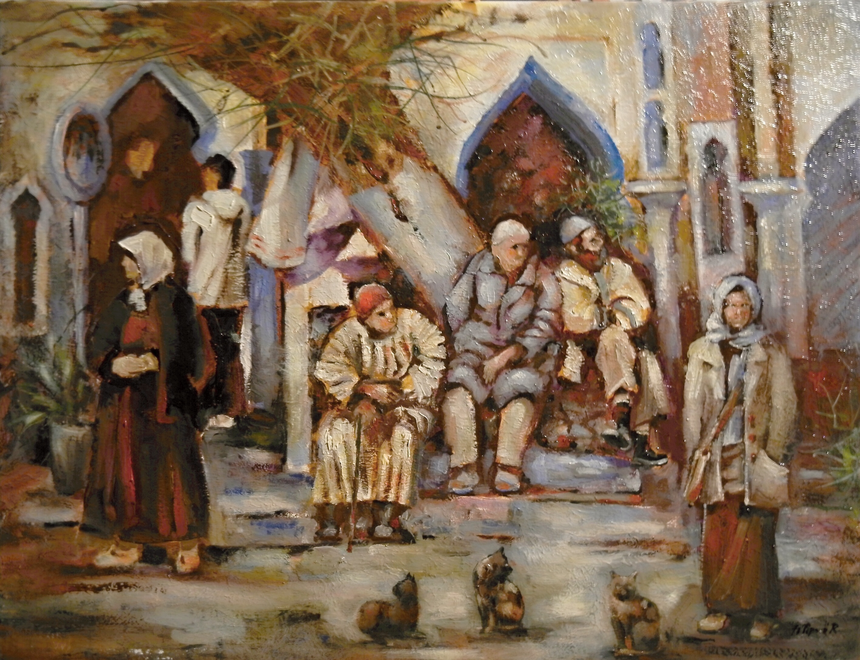 Figurální komposice: Marokánské drbny